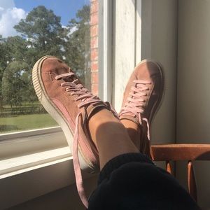 SUEDE PUMA PLATFORM SNEAKERS